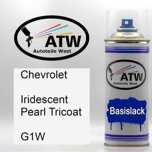 Chevrolet, Iridescent Pearl Tricoat, G1W: 400ml Sprühdose, von ATW Autoteile West.